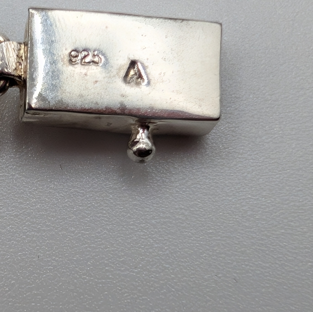 Vintage Chinese 925 Sterling Silver Muti-Color Jade & Chinese GOOD luck Bracelet - Picture 6 of 15